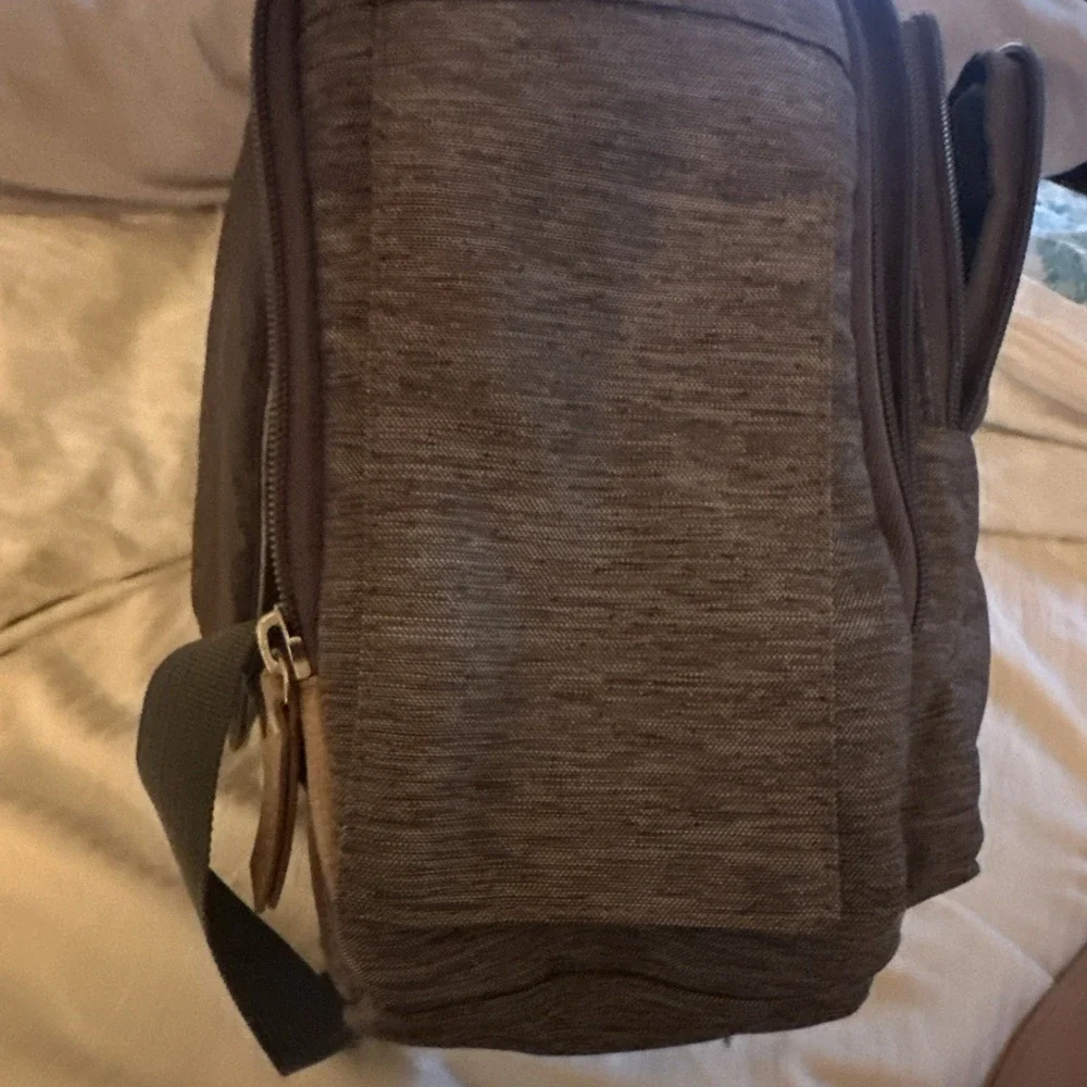 Eddie Bauer First Adventure Cascade  Diaper Bag Backpack Gray Insulated Pockets
